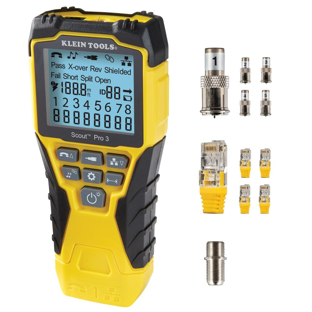 VDV501-851 Professional Cable Tester Kit with Scout Pro 3 for Ethernet, Coaxial, and Telephone Cables, Includes 5 Locator Remotes