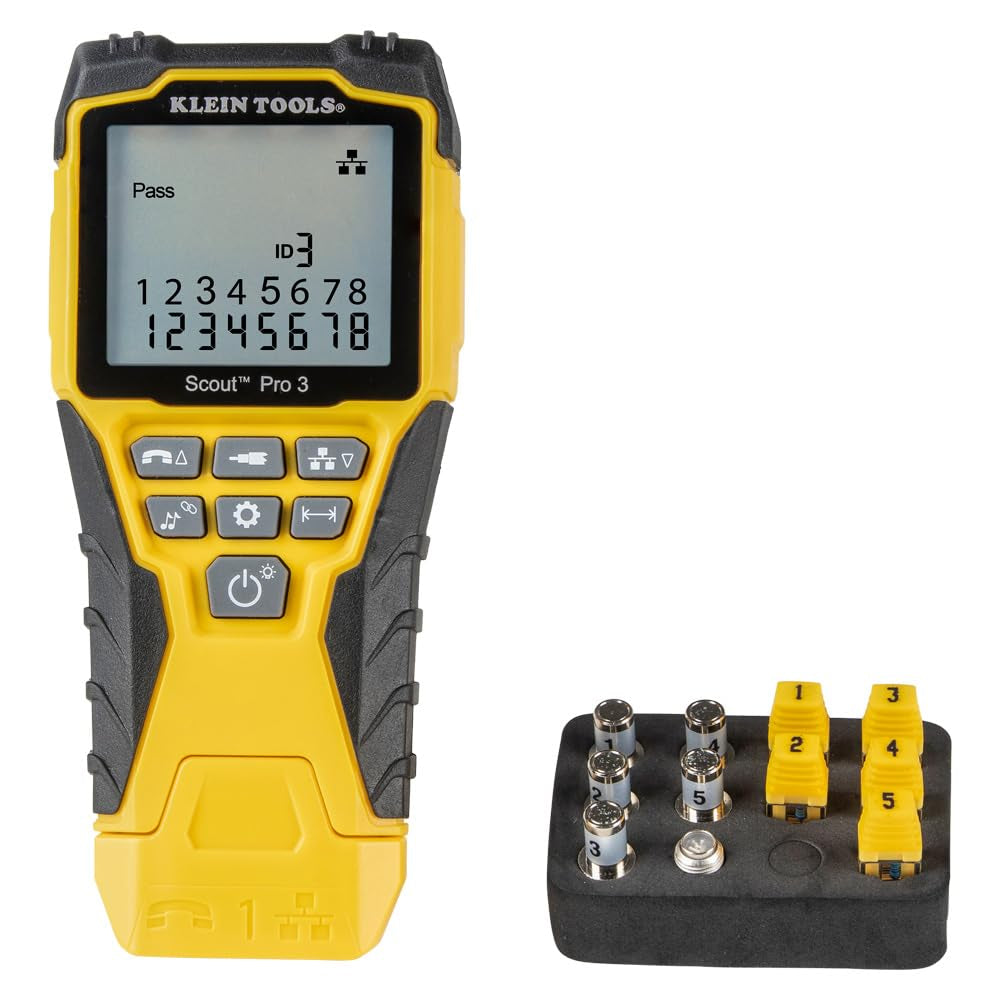 VDV501-851 Professional Cable Tester Kit with Scout Pro 3 for Ethernet, Coaxial, and Telephone Cables, Includes 5 Locator Remotes
