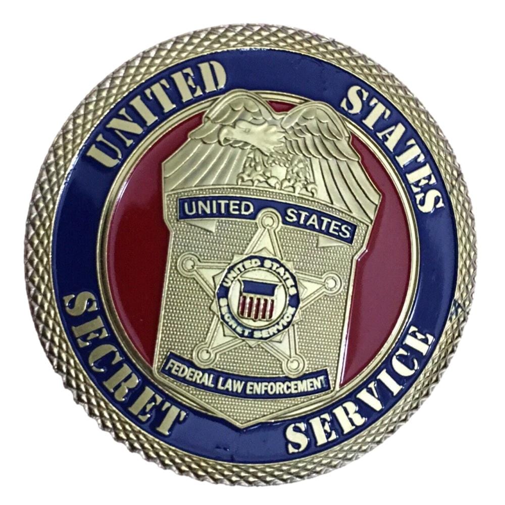 United States Secret Service Gold Plated Commemorative Coin-0