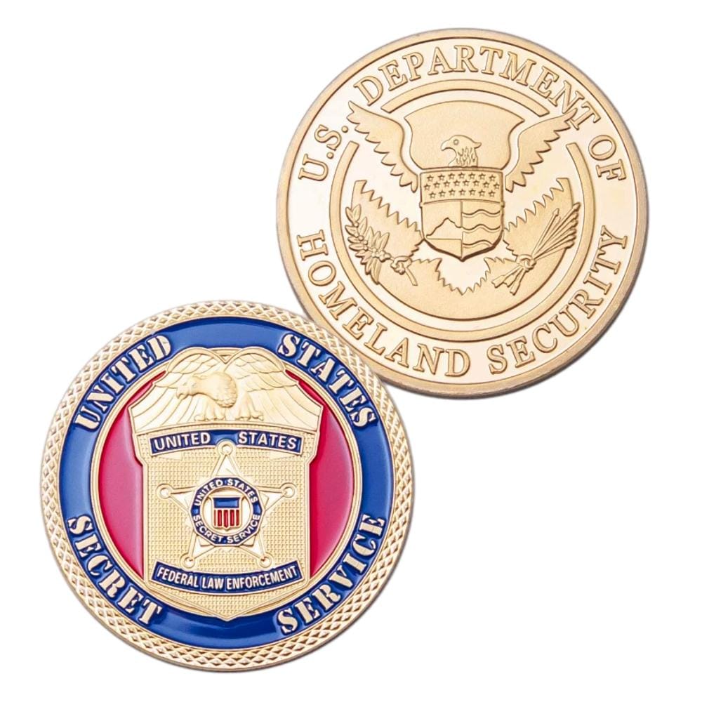 United States Secret Service Gold Plated Commemorative Coin-4