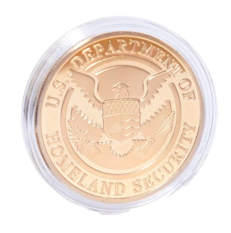 United States Secret Service Gold Plated Commemorative Coin-3